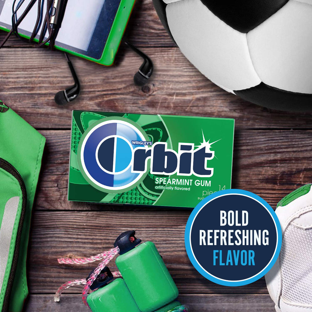 Ideal for travel or work, Orbit gum keeps minty freshness nearby.