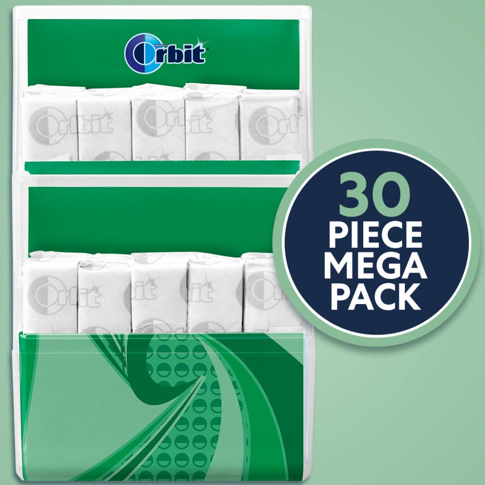 ORBIT Spearmint Sugar Free gum desk-ready pack keeps breath fresh at work.