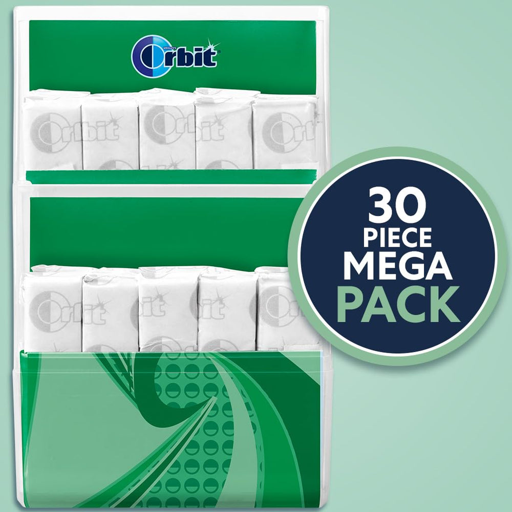 Open Orbit Mega Pack revealing individual sticks for on-the-go fresh breath