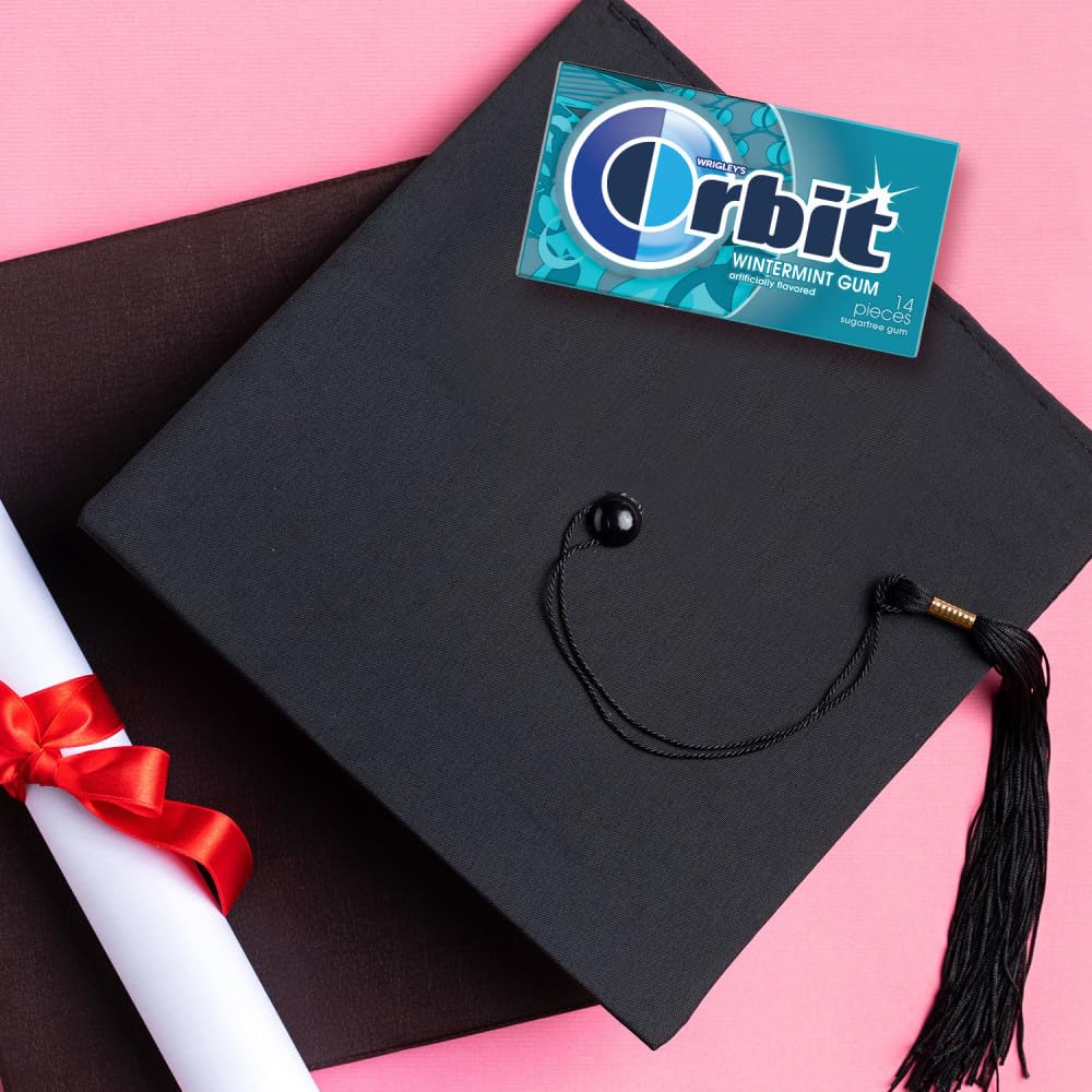 Orbit Wintermint mint flavor conveys a cool, crisp mint aroma