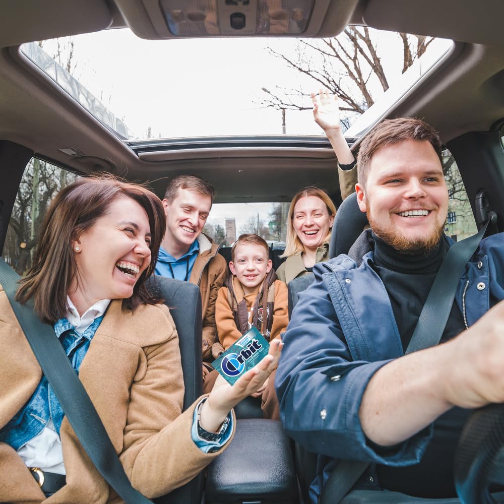 Orbit Wintermint gum social freshness for confident conversations.