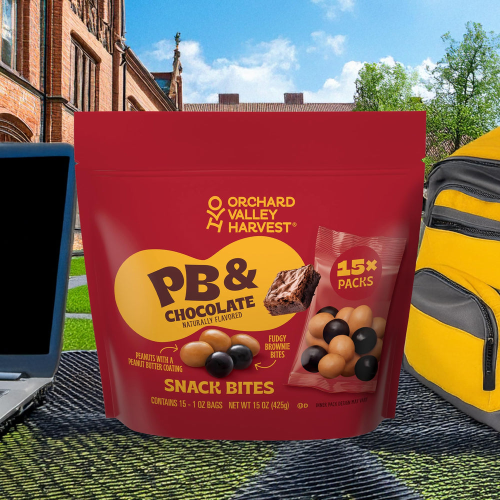 Orchard Valley Harvest 1oz snack bags enable portable, portion-controlled snacking.