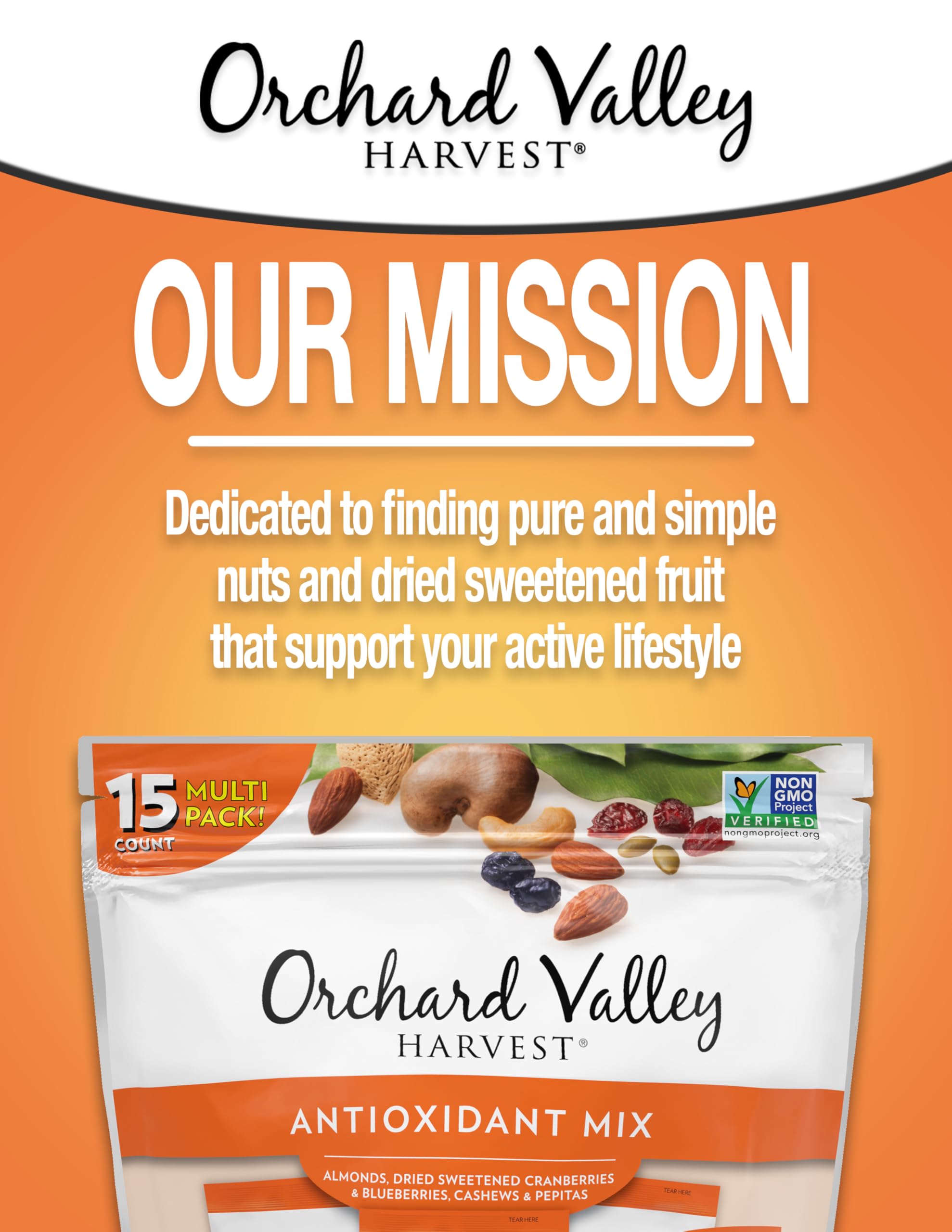 Orchard Valley Harvest Antioxidant Mix pepitas image focusing on crunch and fiber