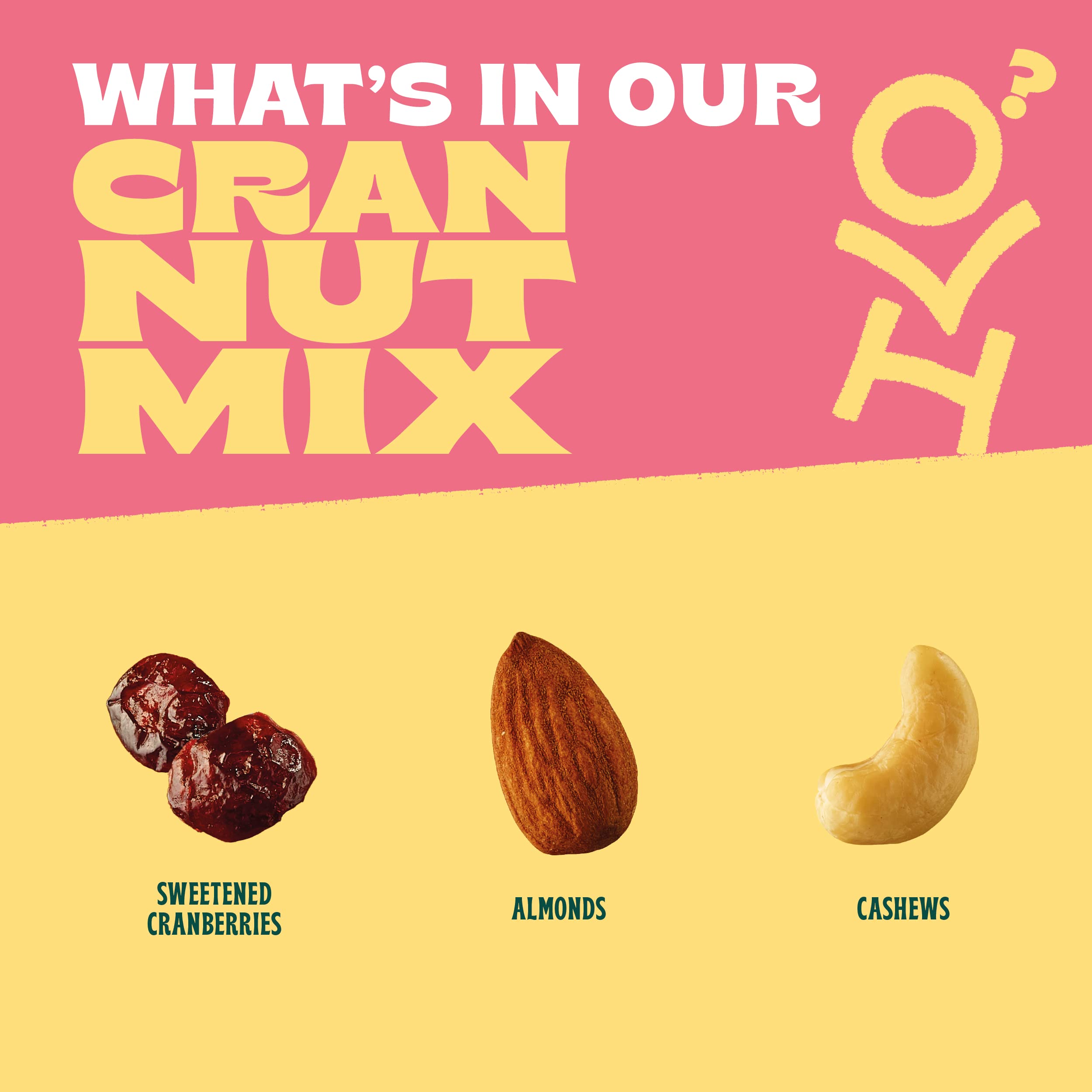 Orchard Valley Harvest Cran Nut Mix almonds and cashews close-up