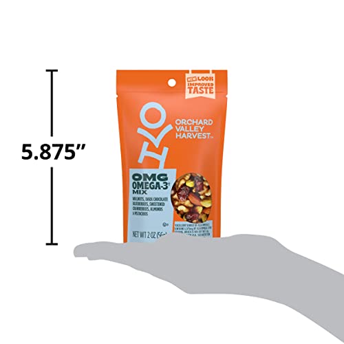 Orchard Valley Harvest OMG Omega-3 Mix single-serve pack ideal for portions.