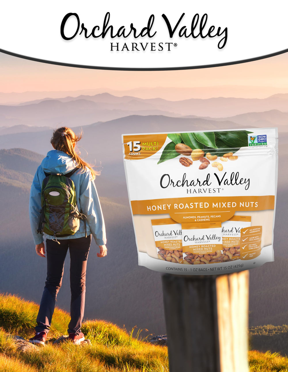 Orchard Valley Harvest on-the-go snack packs fit bags, purses, and busy days