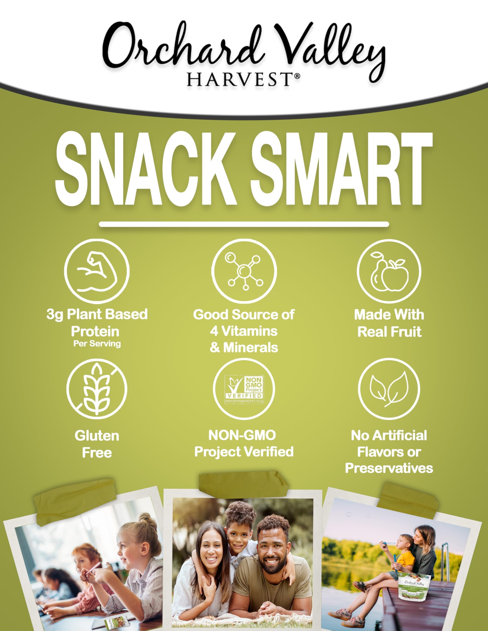 Bulk 15-pack display of Orchard Valley Harvest Trail Mix for on-the-go lunches