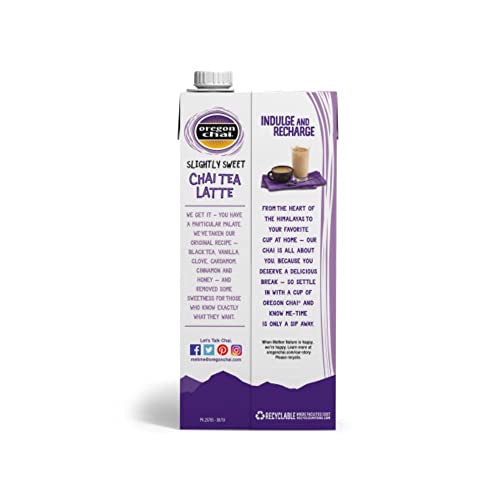 Oregon Chai concentrate mixed with dairy substitute for a creamy cup