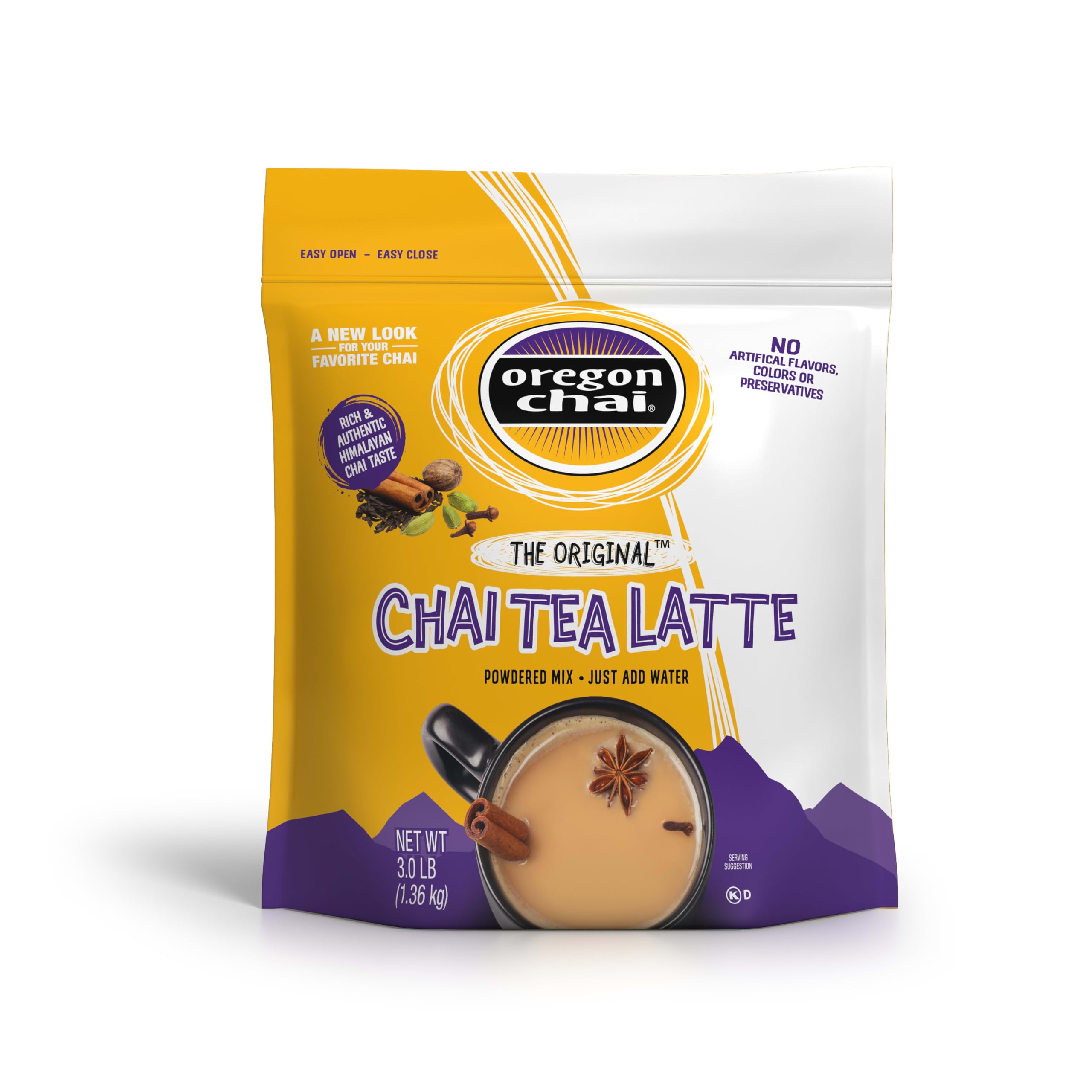 Oregon Chai Original Dry Chai Latte Mix bulk pack for cafes and home use.