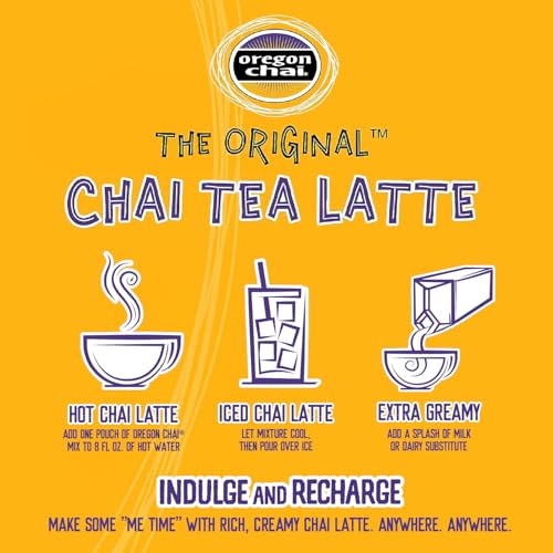 Oregon Chai Original Dry Chai Latte Mix served cold over ice.