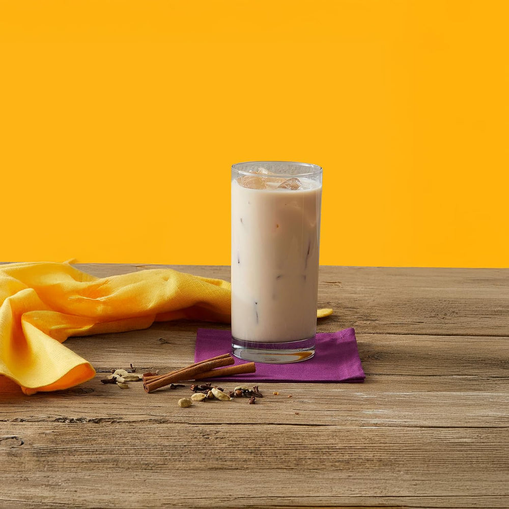 Oregon Chai packaging is pantry-friendly and convenient.