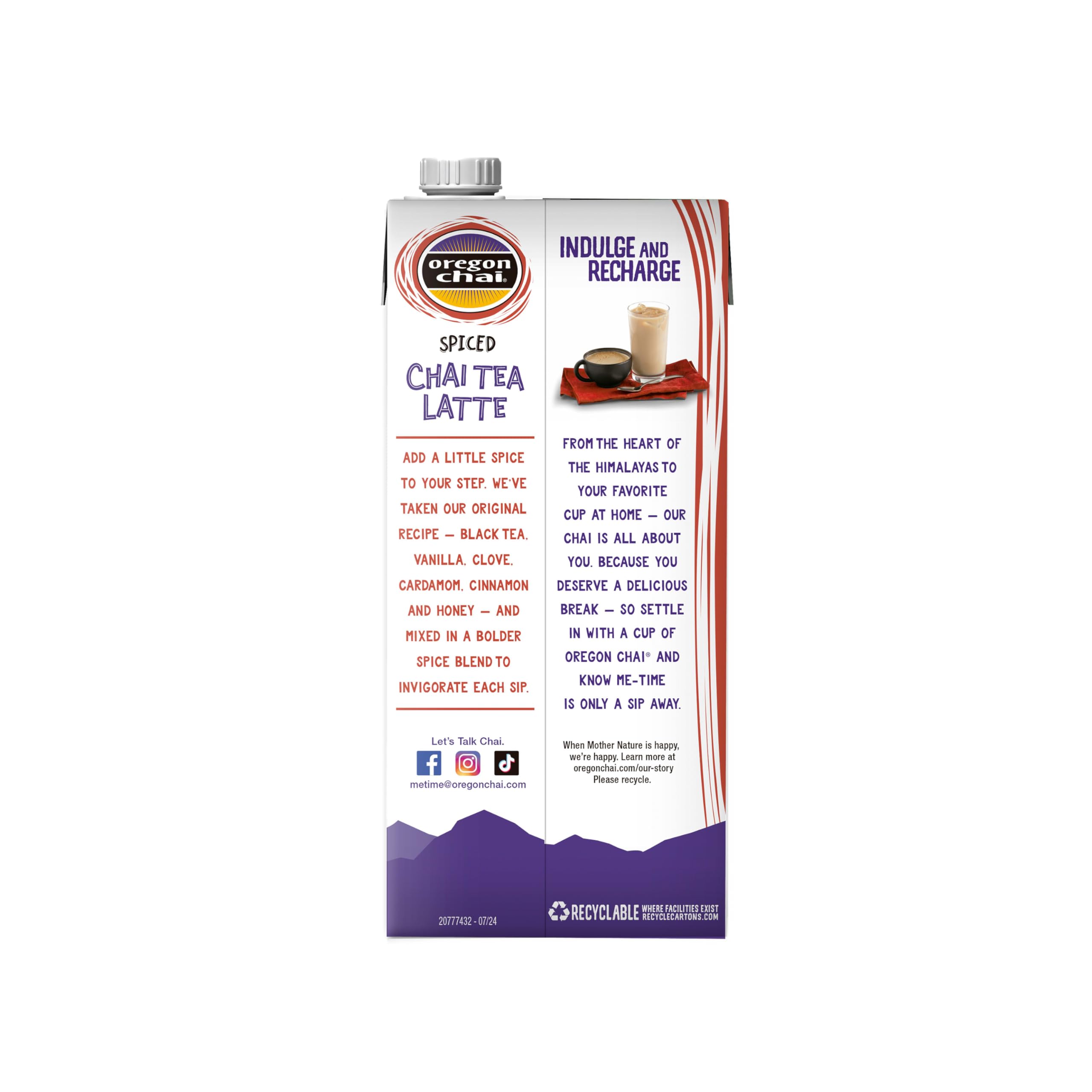 Oregon Chai ready-to-mix concentrate for quick chai lattes.