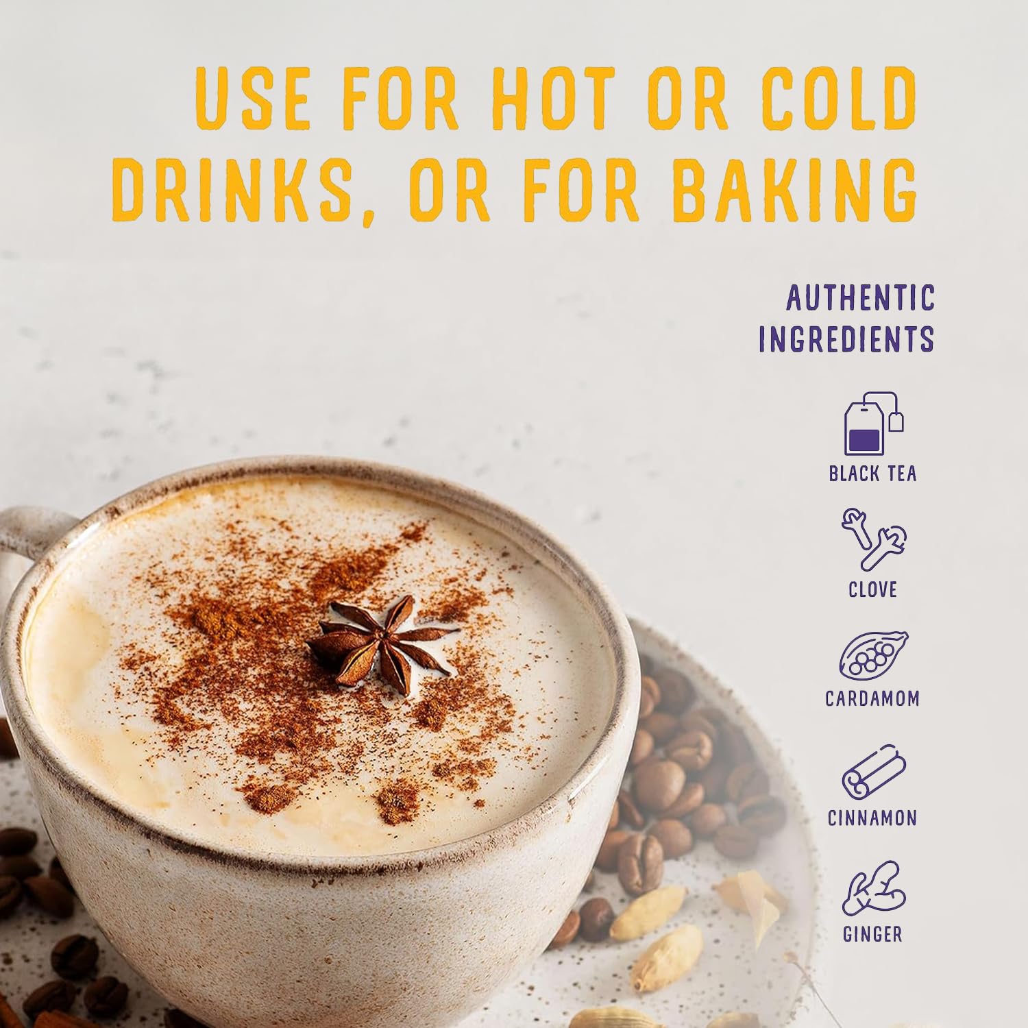 Oregon Chai Sugar Free Concentrate label shows USDA Organic and Non-GMO info for trusted ingredients.