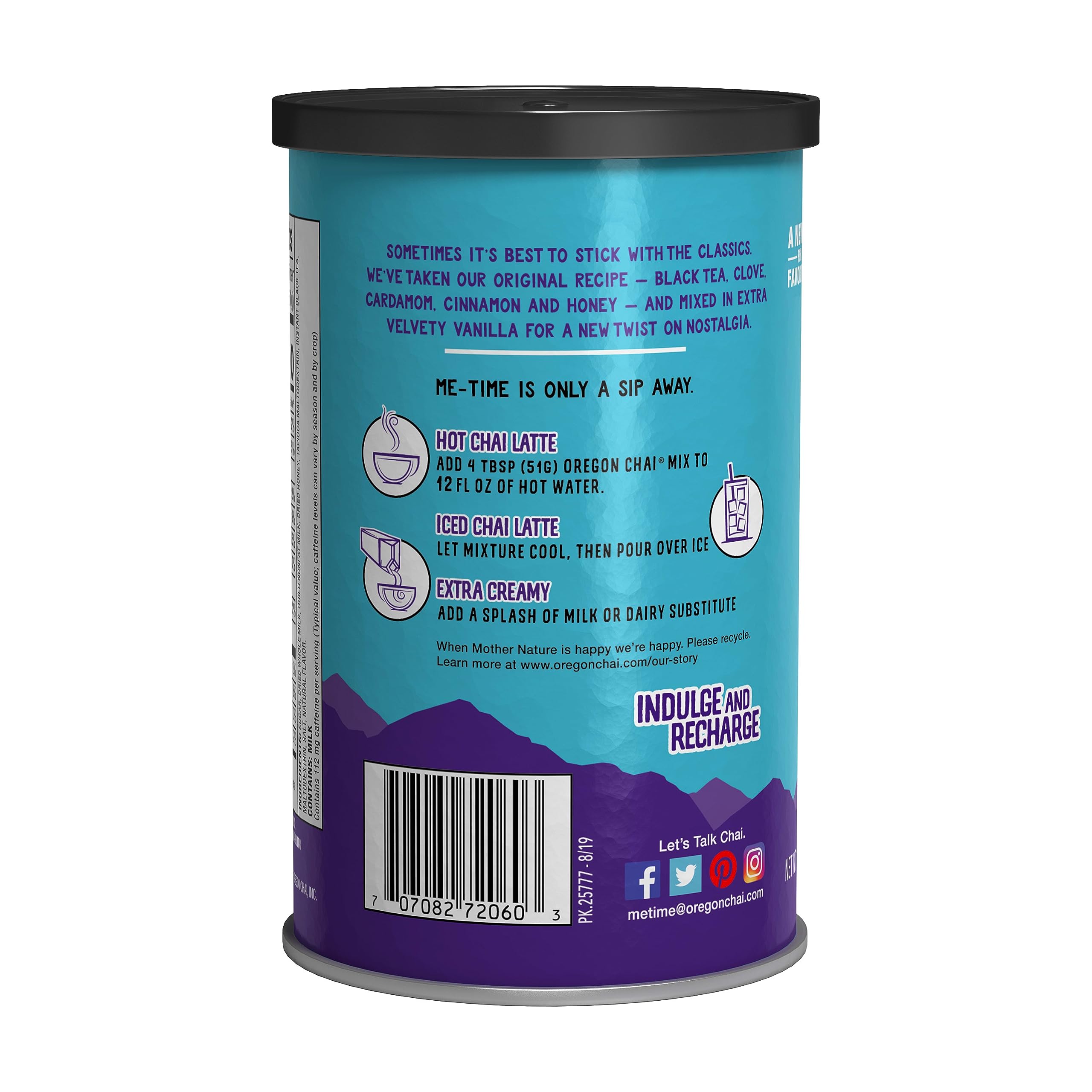 Shelf-ready packaging highlights quality and heritage of Oregon Chai.