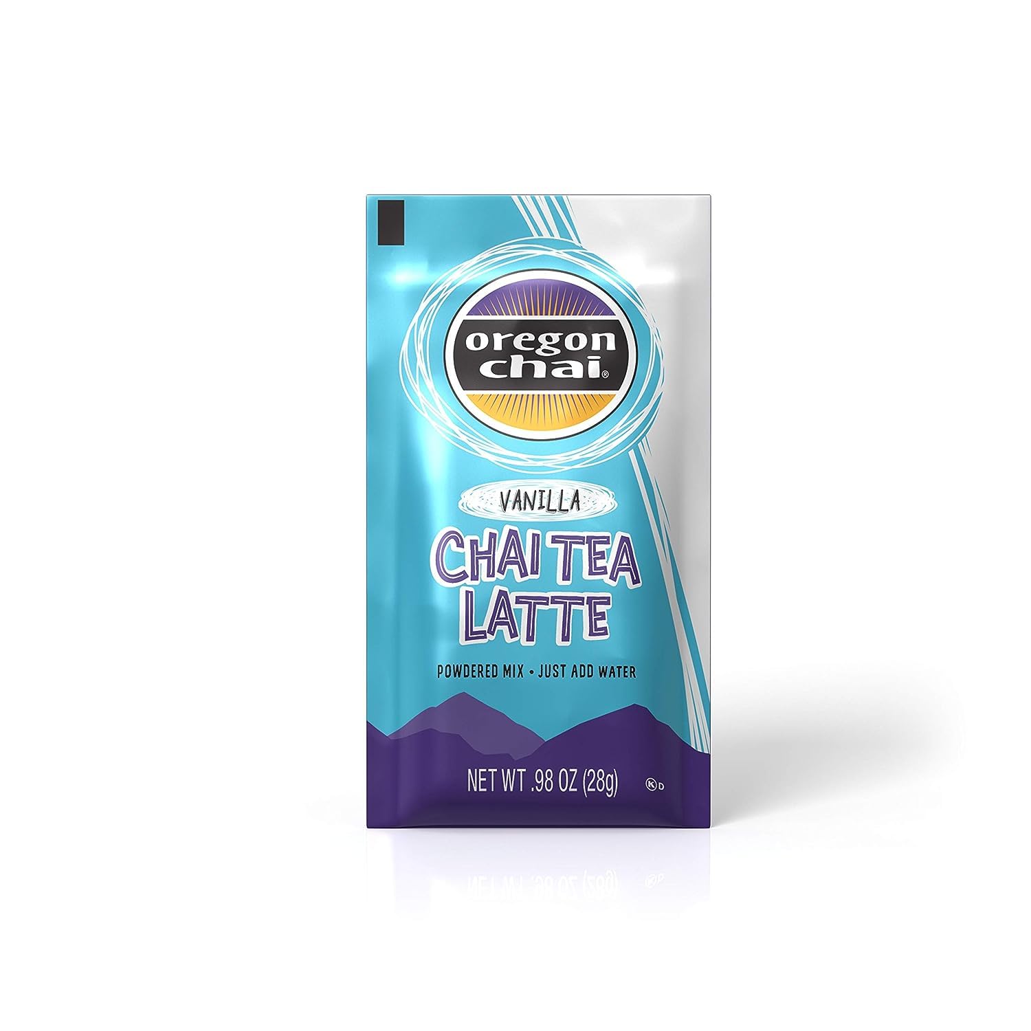 Oregon Chai Vanilla Dry Chai Latte being poured over milk for latte.