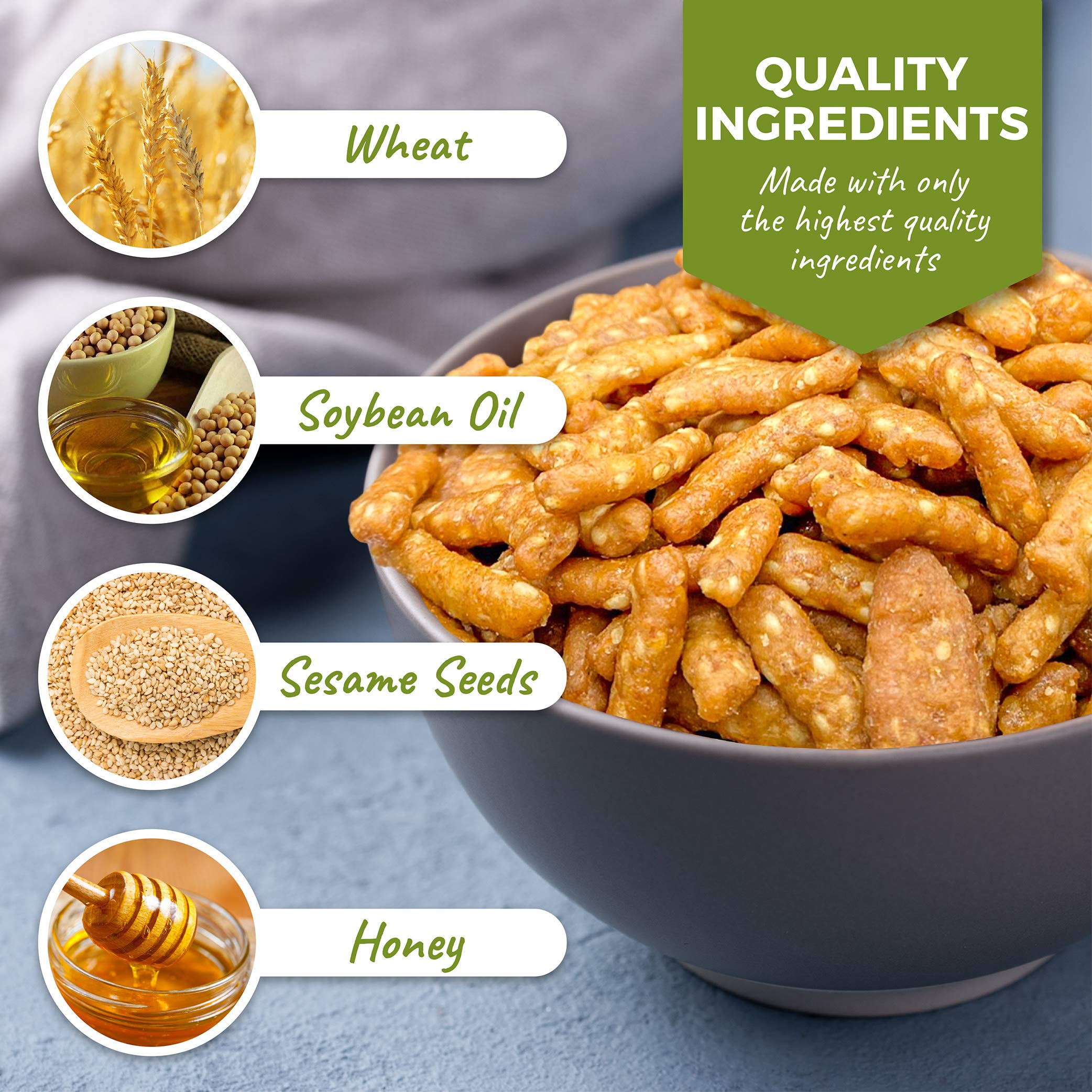 Oregon Farm Fresh Snacks Honey Roasted Sesame Sticks USA made heritage.