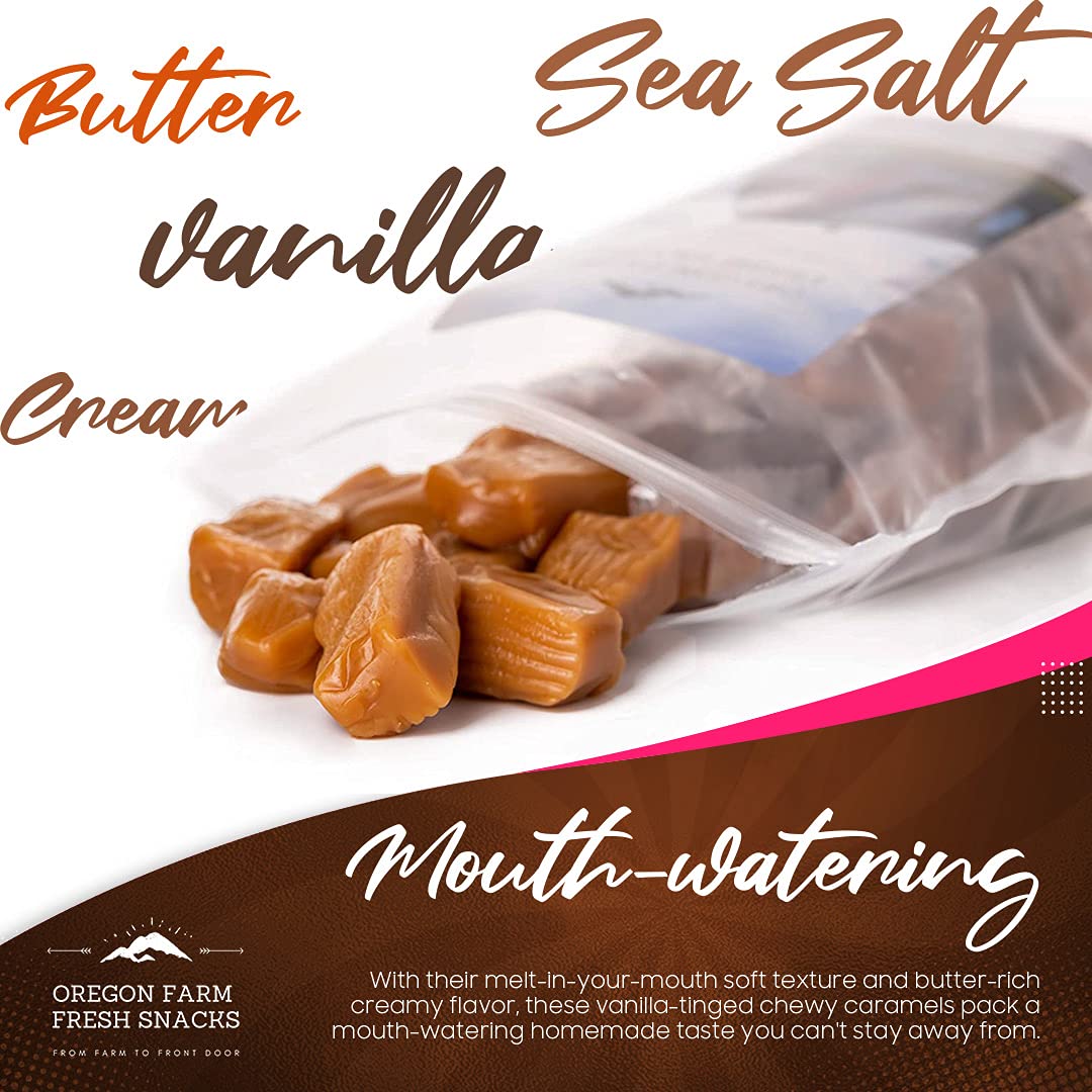 OREGON FARM FRESH SNACKS individually wrapped caramels ideal for on-the-go treats