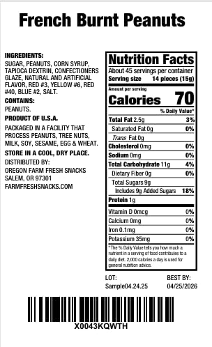 OREGON FARM FRESH SNACKS Red candy in bulk resealable bag keeps freshness