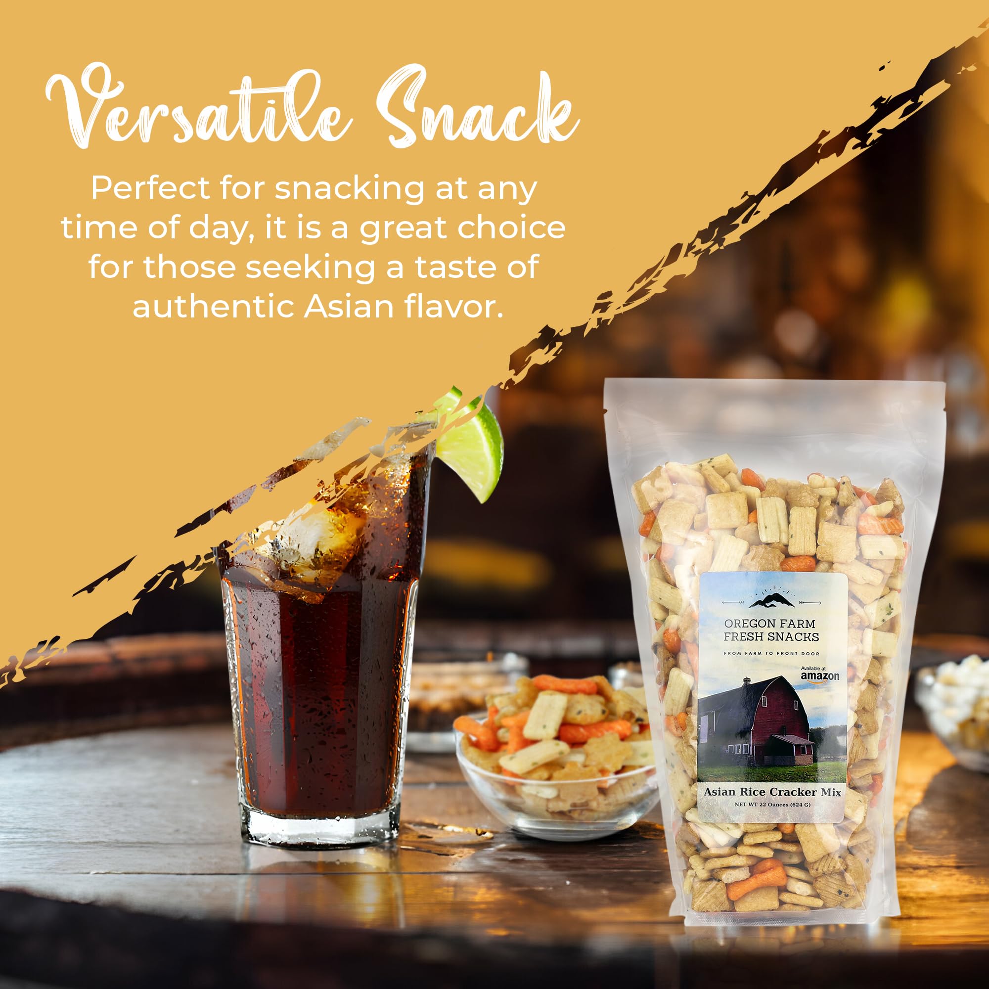 OREGON FARM FRESH SNACKS resealable bag keeps crackers fresh for longer.