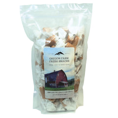 Oregon Farm Fresh Snacks resealable bag keeps caramels fresh between breaks.