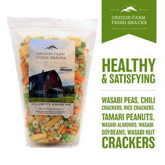 Oregon Farm Fresh Snacks Rice crackers – crunchy savory base.