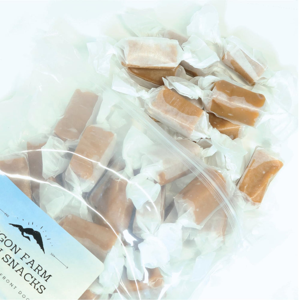 Oregon Farm Fresh Snacks soft-chewy texture close-up shows melt-in-your-mouth indulgence.