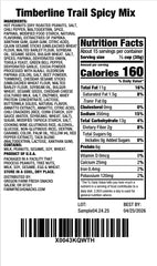 Timberline Trail Spicy Mix bag top shows grab-and-go packaging for quick flavor.