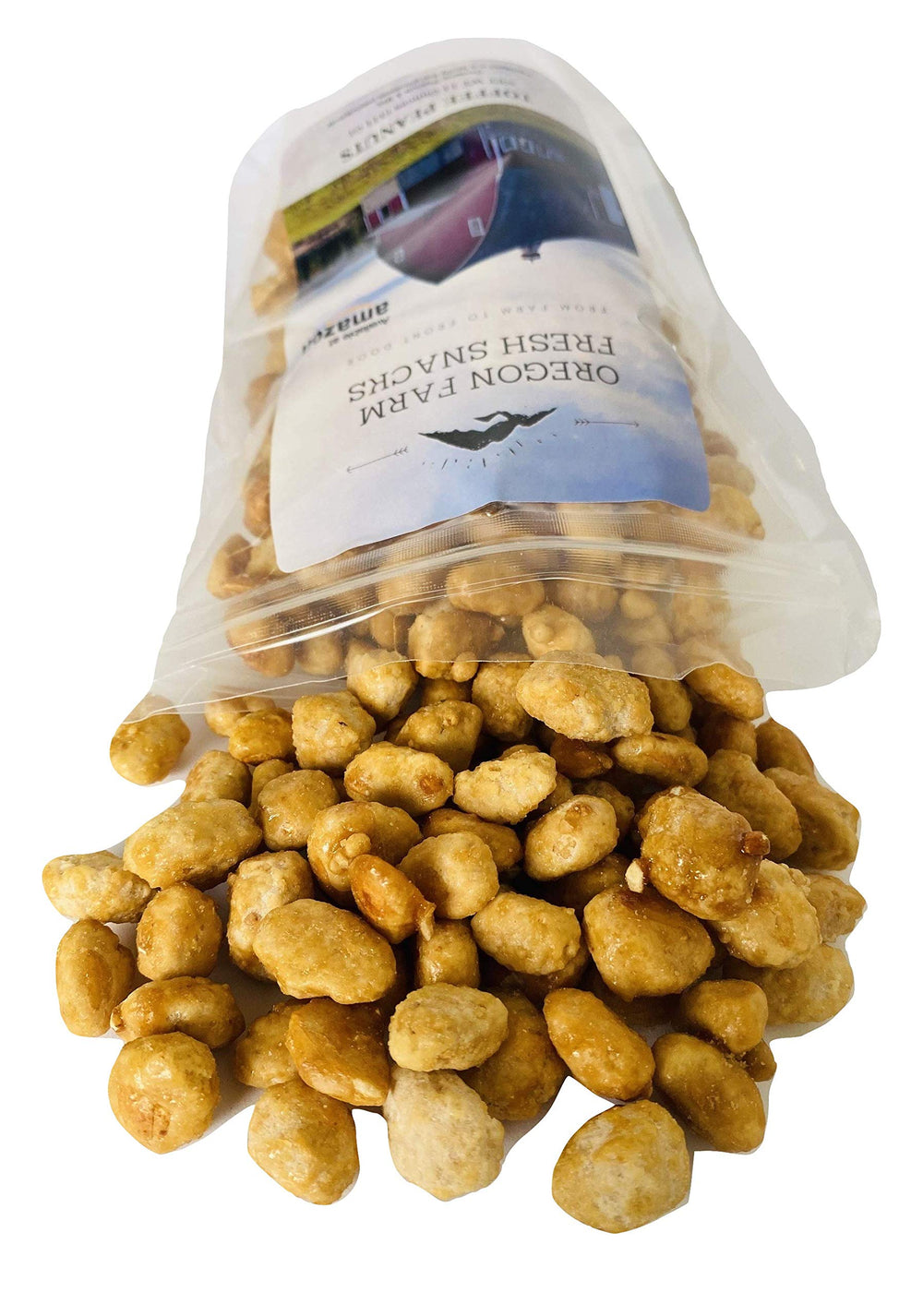 OREGON FARM FRESH SNACKS Toffee Peanuts gift-ready box suggests a thoughtful treat.