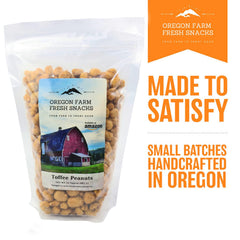 OREGON FARM FRESH SNACKS Toffee Peanuts serving bowl captures shareable snack moments.