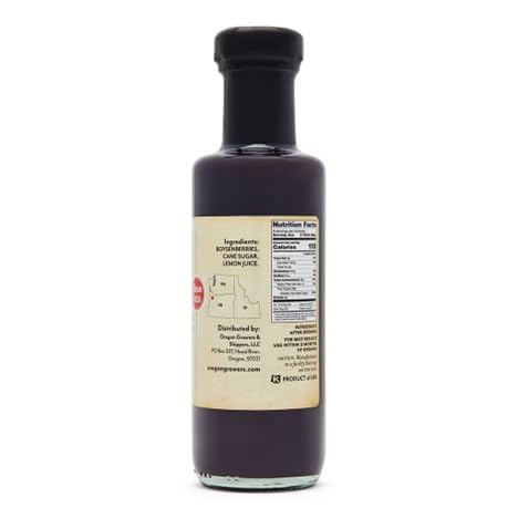 Oregon Growers Boysenberry Syrup ice cream topping adds a bright berry finish.