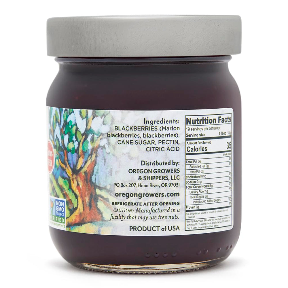 Oregon Growers Marionberry Spread on toast, ready for breakfast.