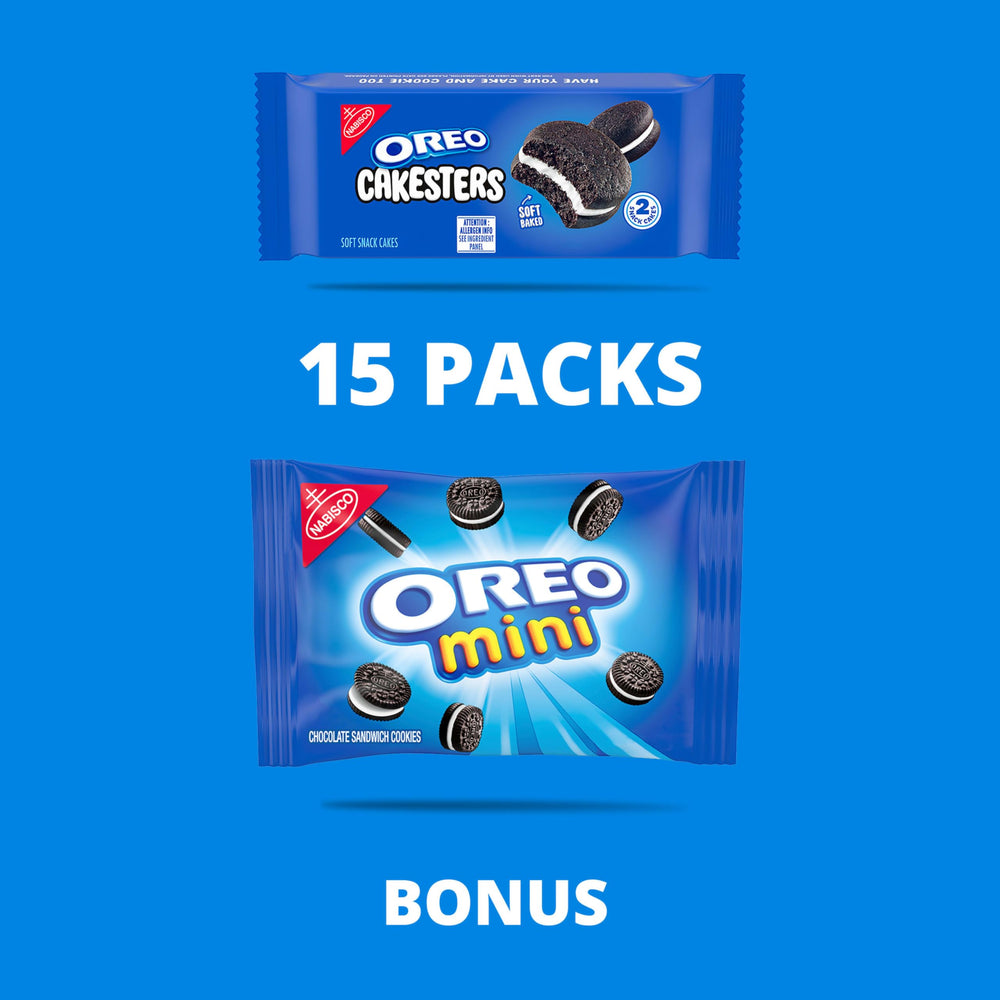 OREO Cakesters bulk pack boxes for families and offices.