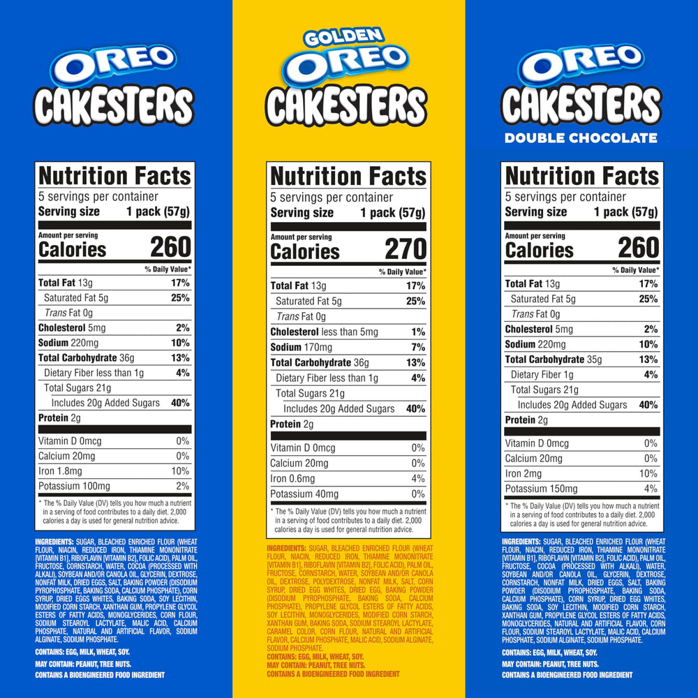 OREO Cakesters Golden Creme: two soft-golden cakes, ideal lunchbox treat