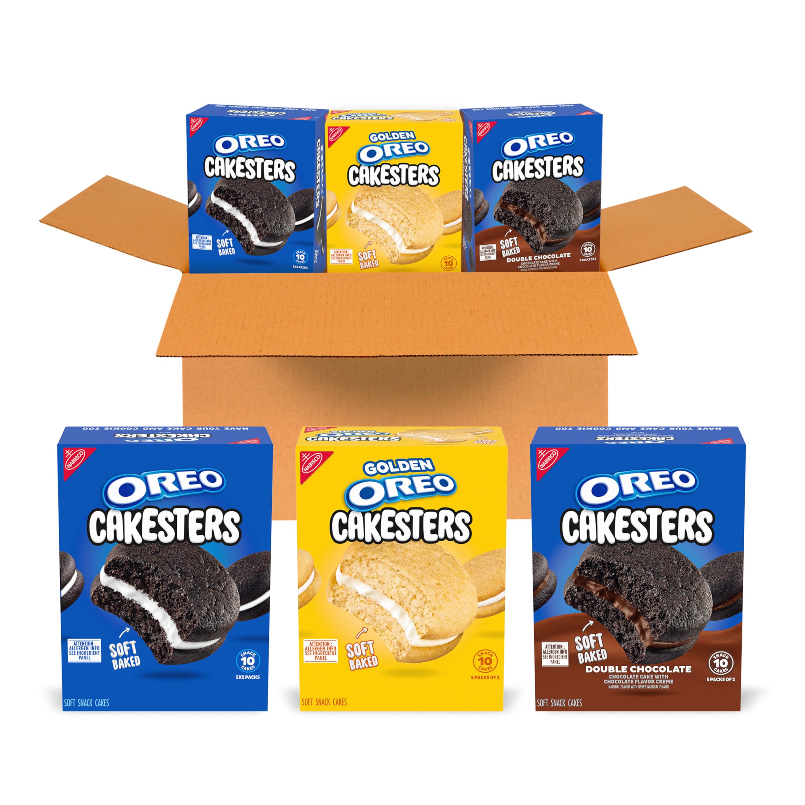 OREO Cakesters Original Creme: two soft-chocolate cakes, quick indulgence