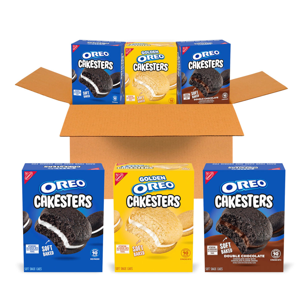 OREO Cakesters Original Creme: two soft-chocolate cakes, quick indulgence