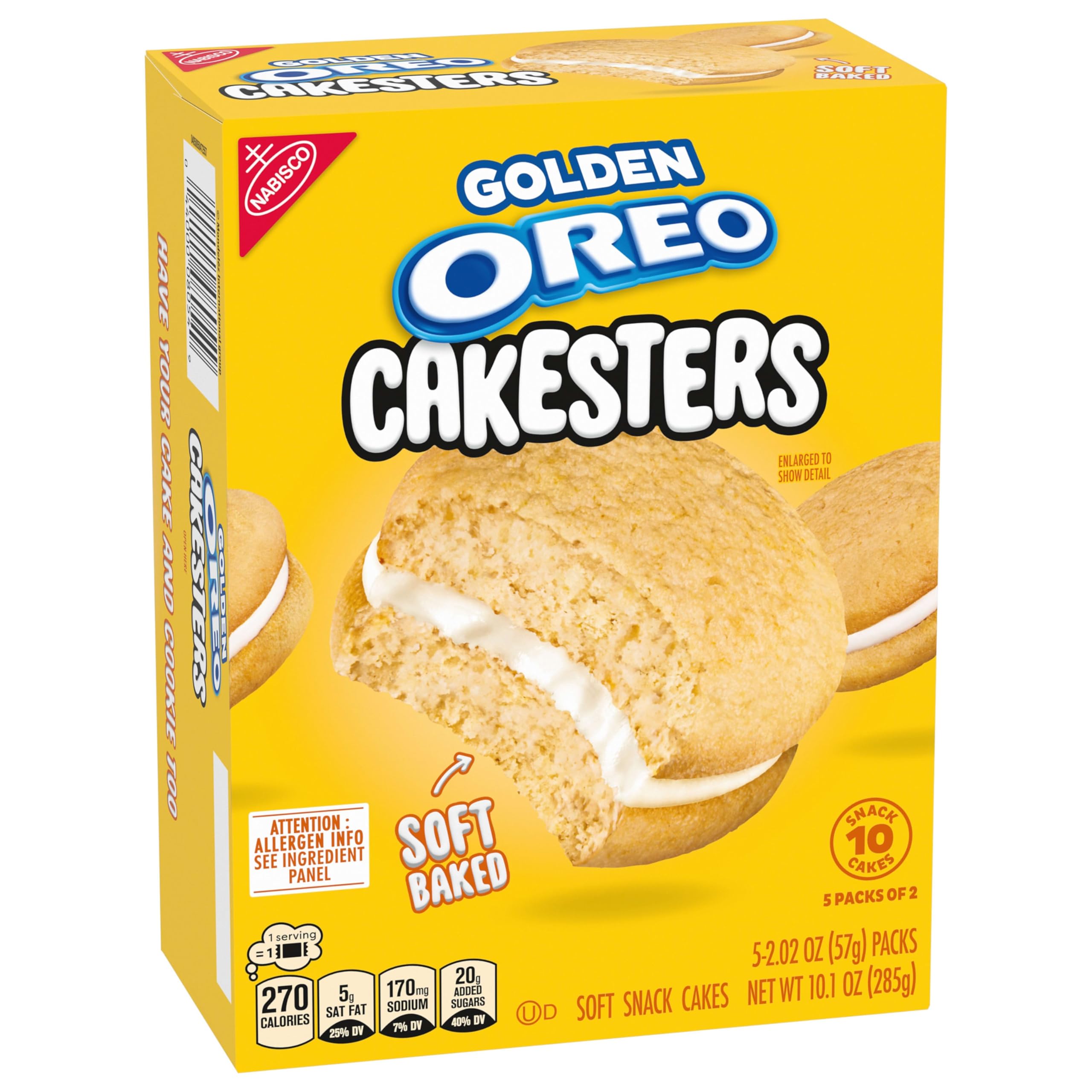 OREO Cakesters Soft Sandwich Cakes: creamy texture and soft cake bite experience