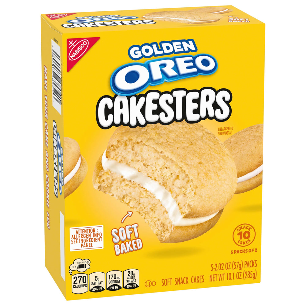 OREO Cakesters Soft Sandwich Cakes: creamy texture and soft cake bite experience