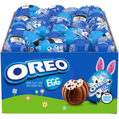 OREO Creme Filled Easter Egg chocolate shell close-up showing a rich coating for festive snacking