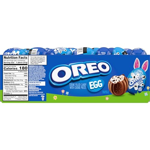 OREO Creme Filled Easter Egg wafer bits add crunch to the creme filling