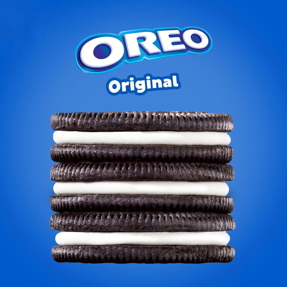 OREO creme filling between wafers highlighting classic flavor for desserts.