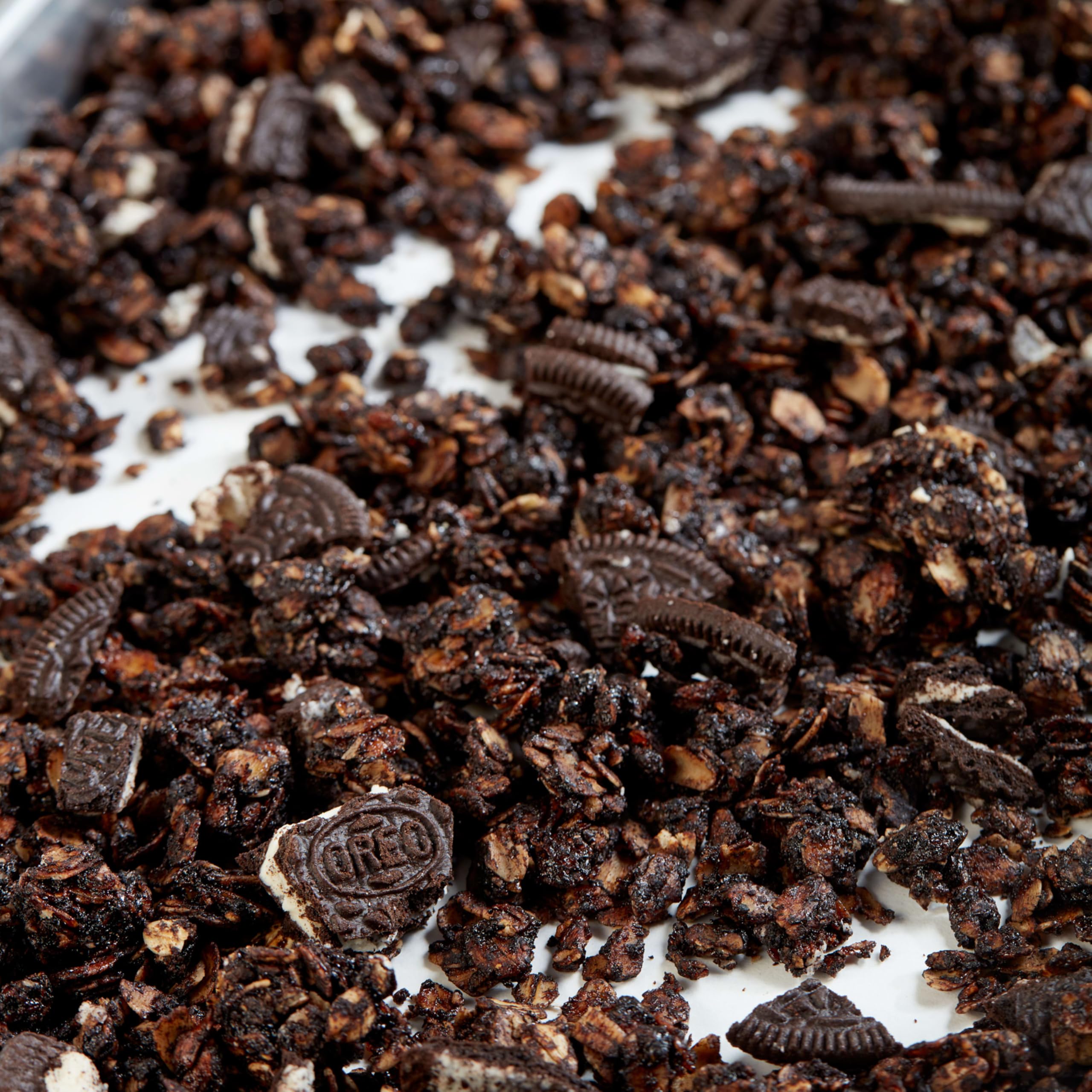 OREO cookie pieces as decorative dessert toppings for cakes