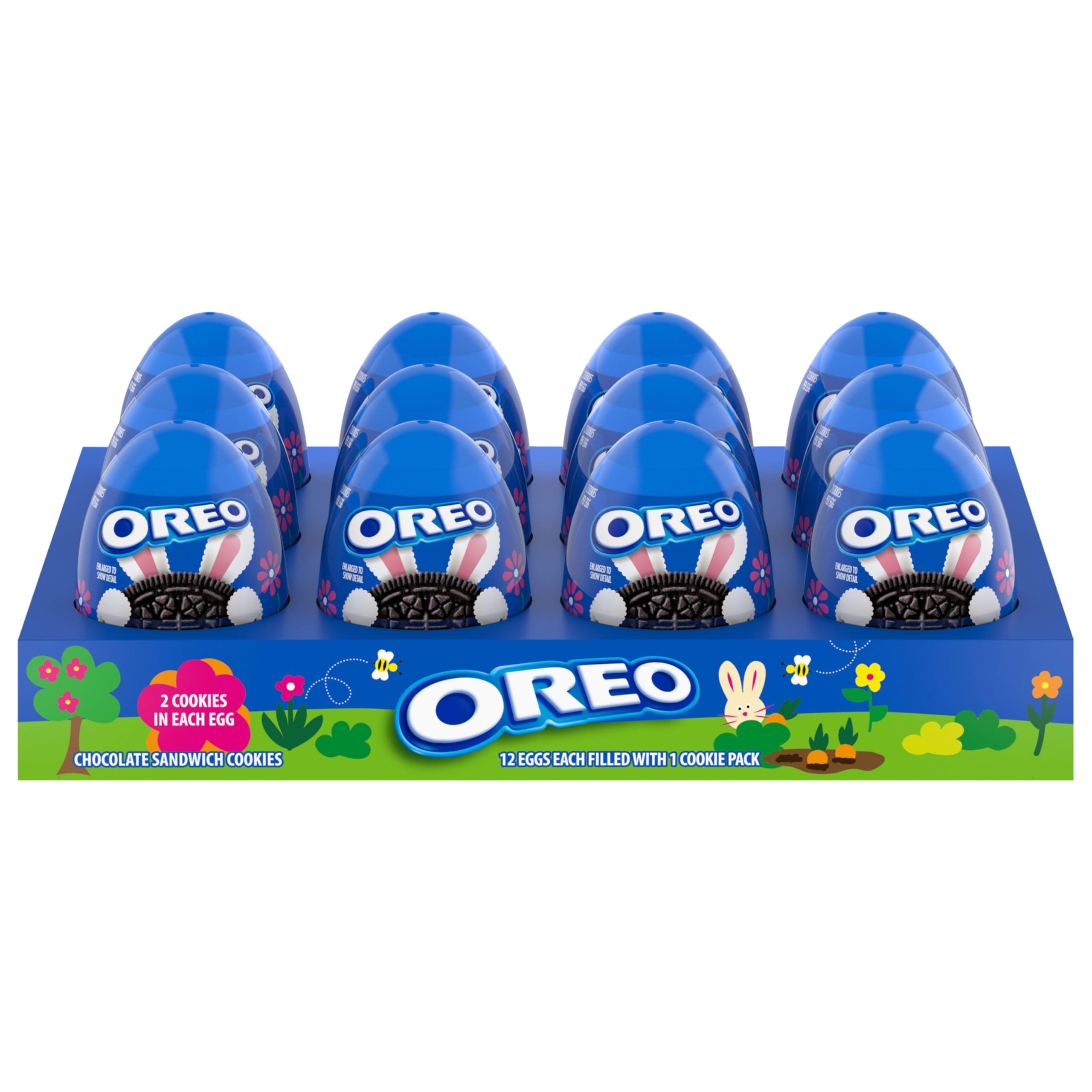 Oreo Easter eggs packaging showcases festive, pre-portioned treats for easy gifting.