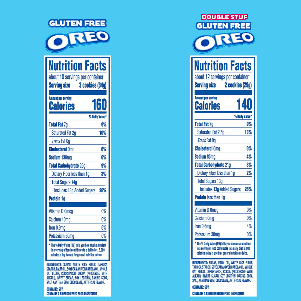 OREO Gluten Free Original cookies with creamy creme and a classic bite.