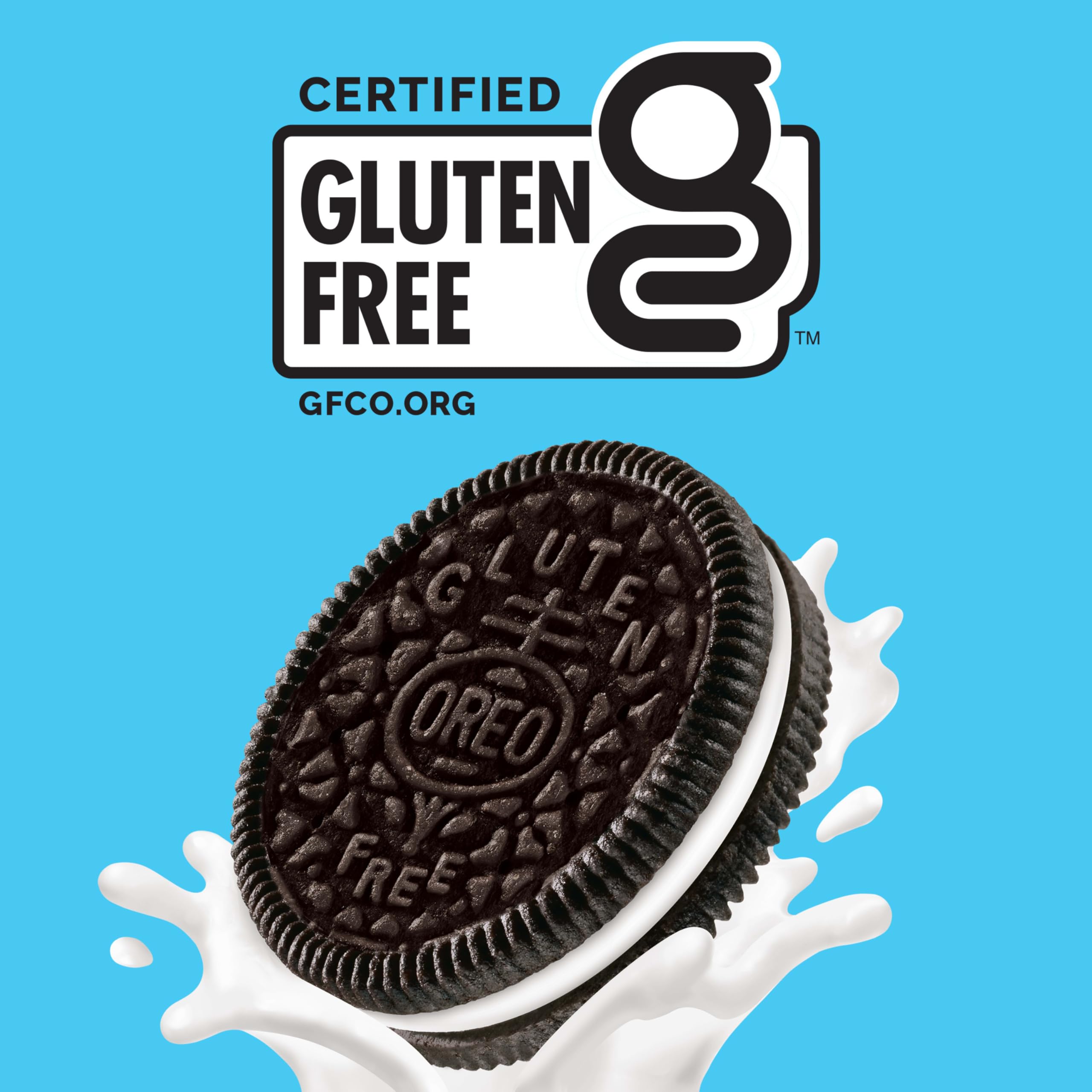 OREO gluten-free original packaging showcasing gluten-free claim.