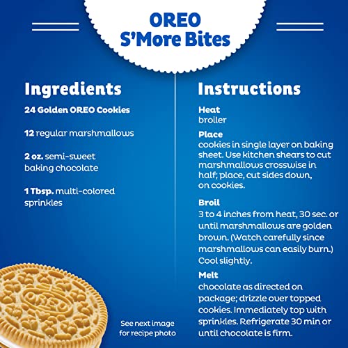 OREO Golden Sandwich Cookies travel-friendly snack showcased in a resealable bag.
