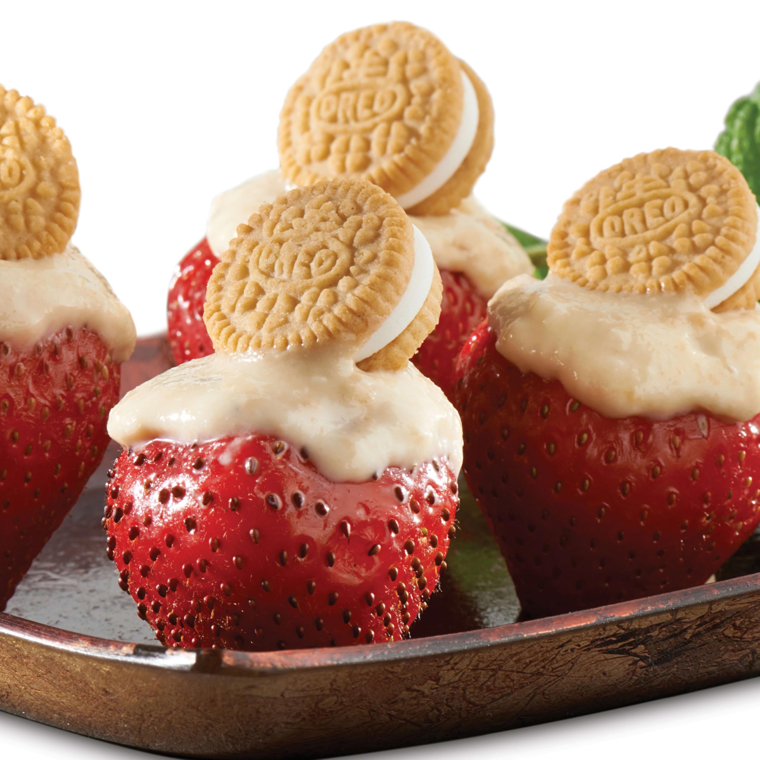OREO mini dessert idea with ice cream topping option.