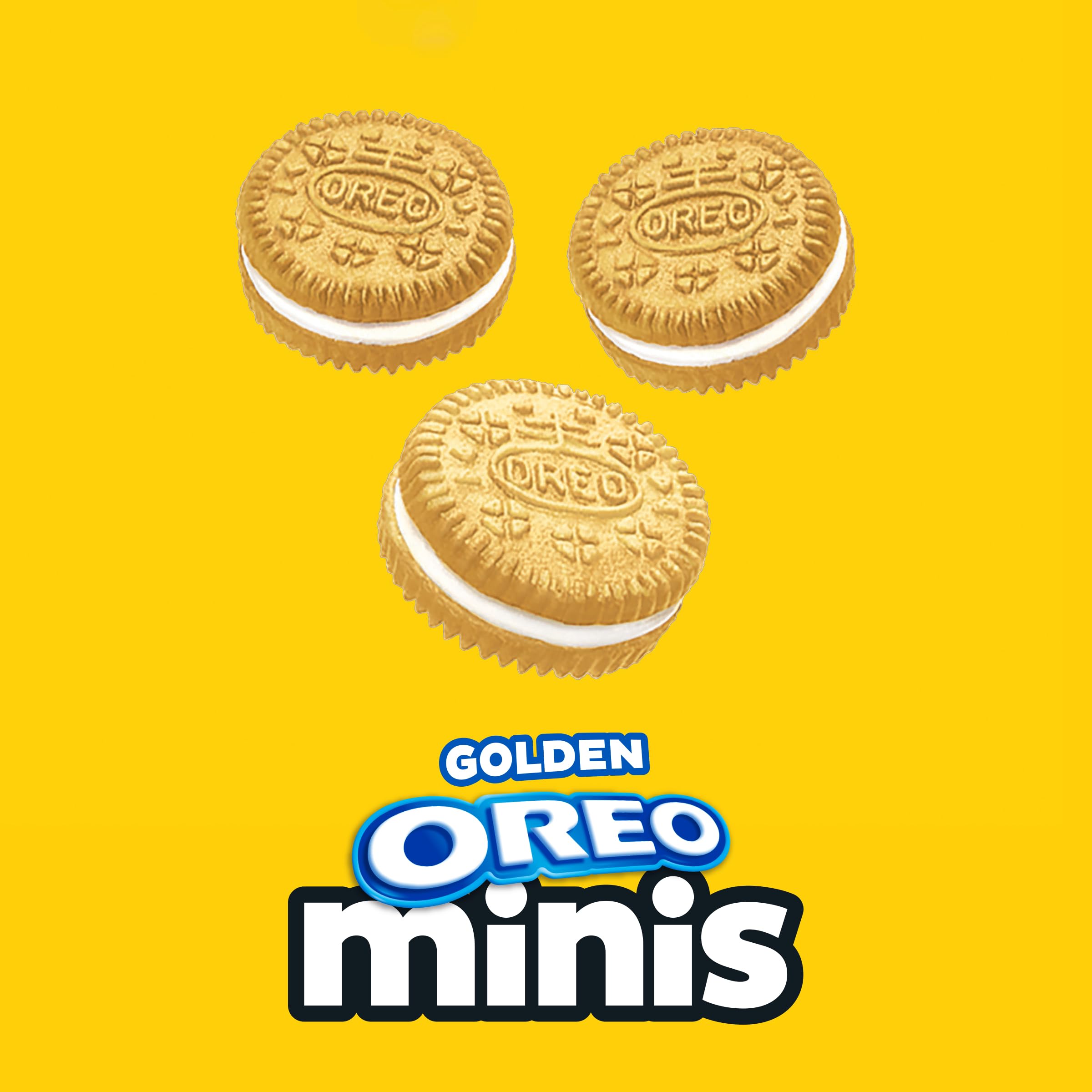 OREO Minis Golden cream filling close-up ideal for dipping and toppings.
