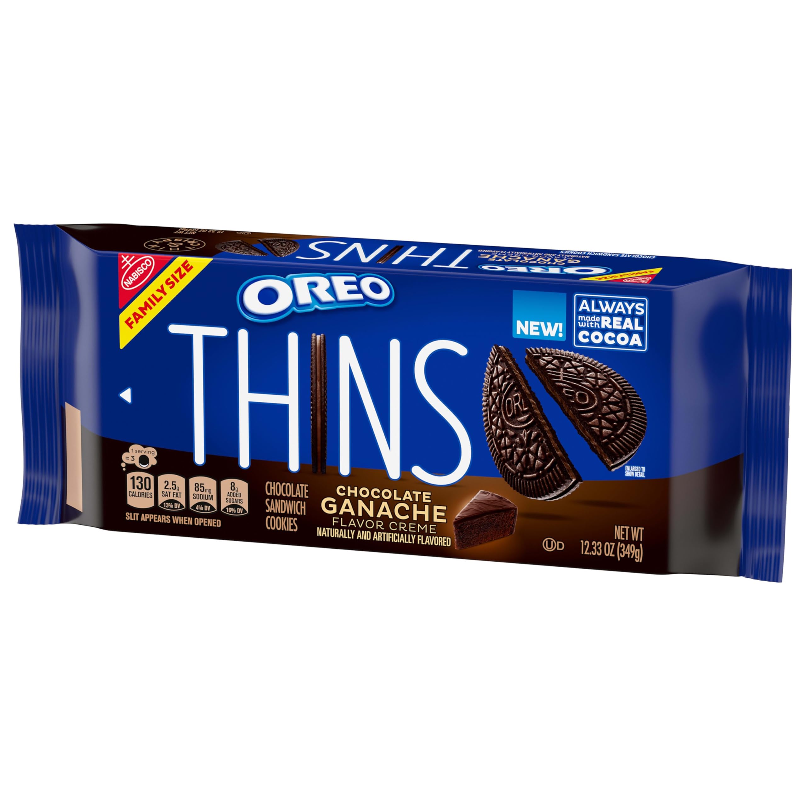 OREO Thins with a glass of milk for pairing.