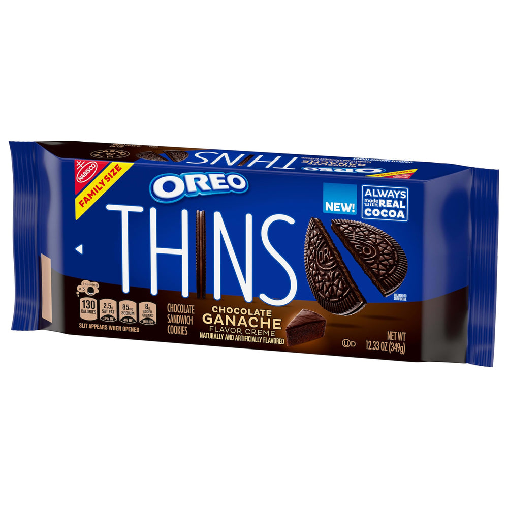 OREO Thins with a glass of milk for pairing.