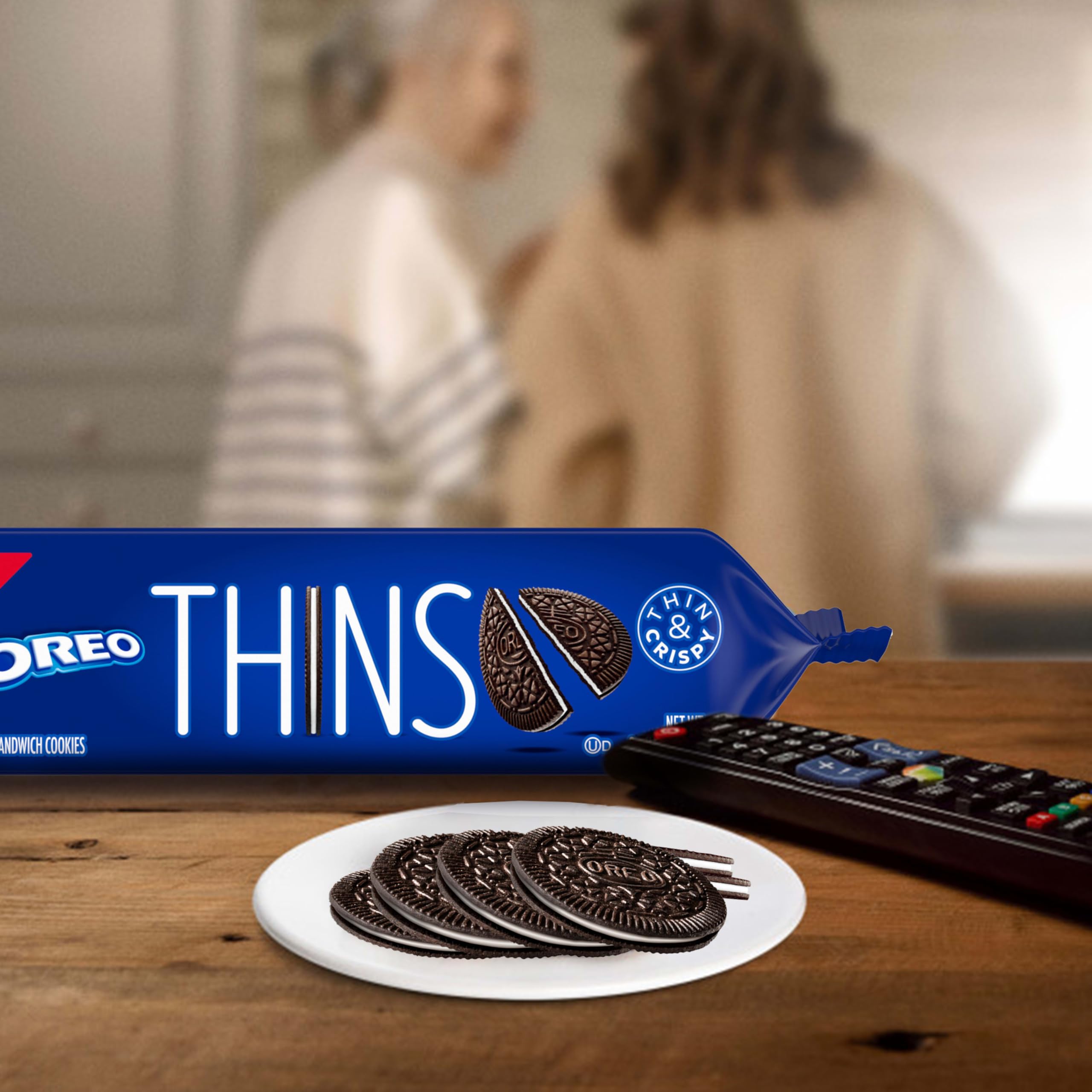 Family-size OREO Thins shown for sharing moments.